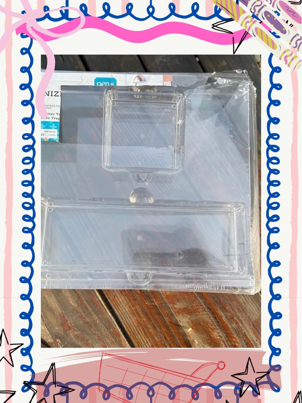 Clear Desk Organizer Set